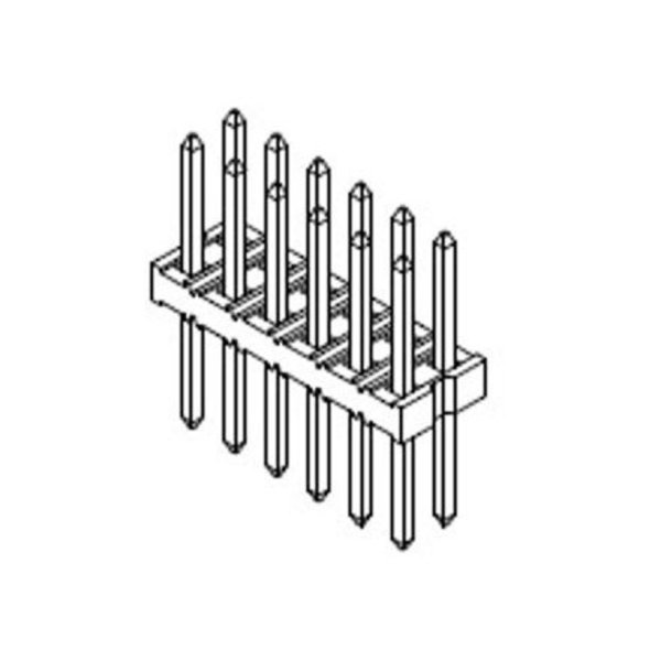 Molex Board Connector, 26 Contact(S), 2 Row(S), Male, Straight, 0.079 Inch Pitch, Solder Terminal,  877582616